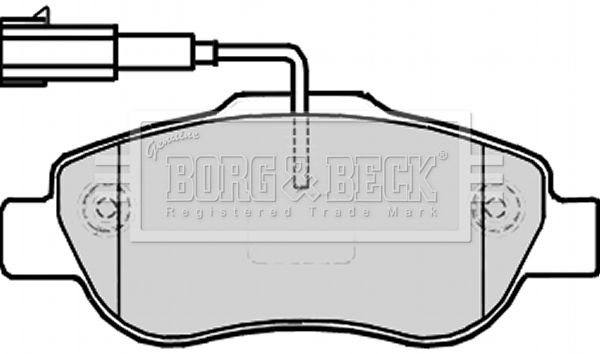 BORG & BECK stabdžių trinkelių rinkinys, diskinis stabdys BBP2227